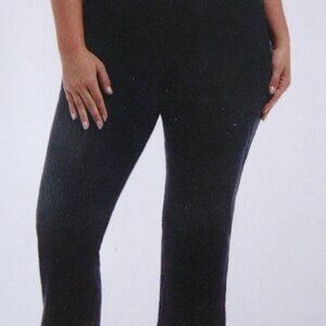 Jockey women cropped, slit, flare  leg pants, inseam 25,  color black XL (1329)